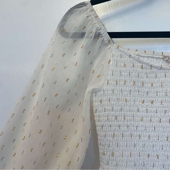 Altard State Cream Texture Dot Dress - Picture 3 of 5